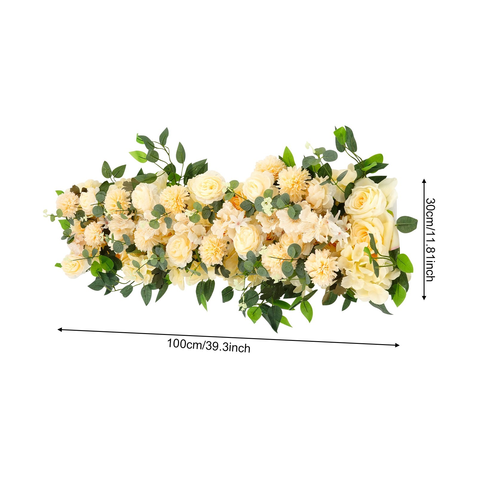 Artificial Flowers Row Elegant Silk Garland for Wedding Arch & Party Decor