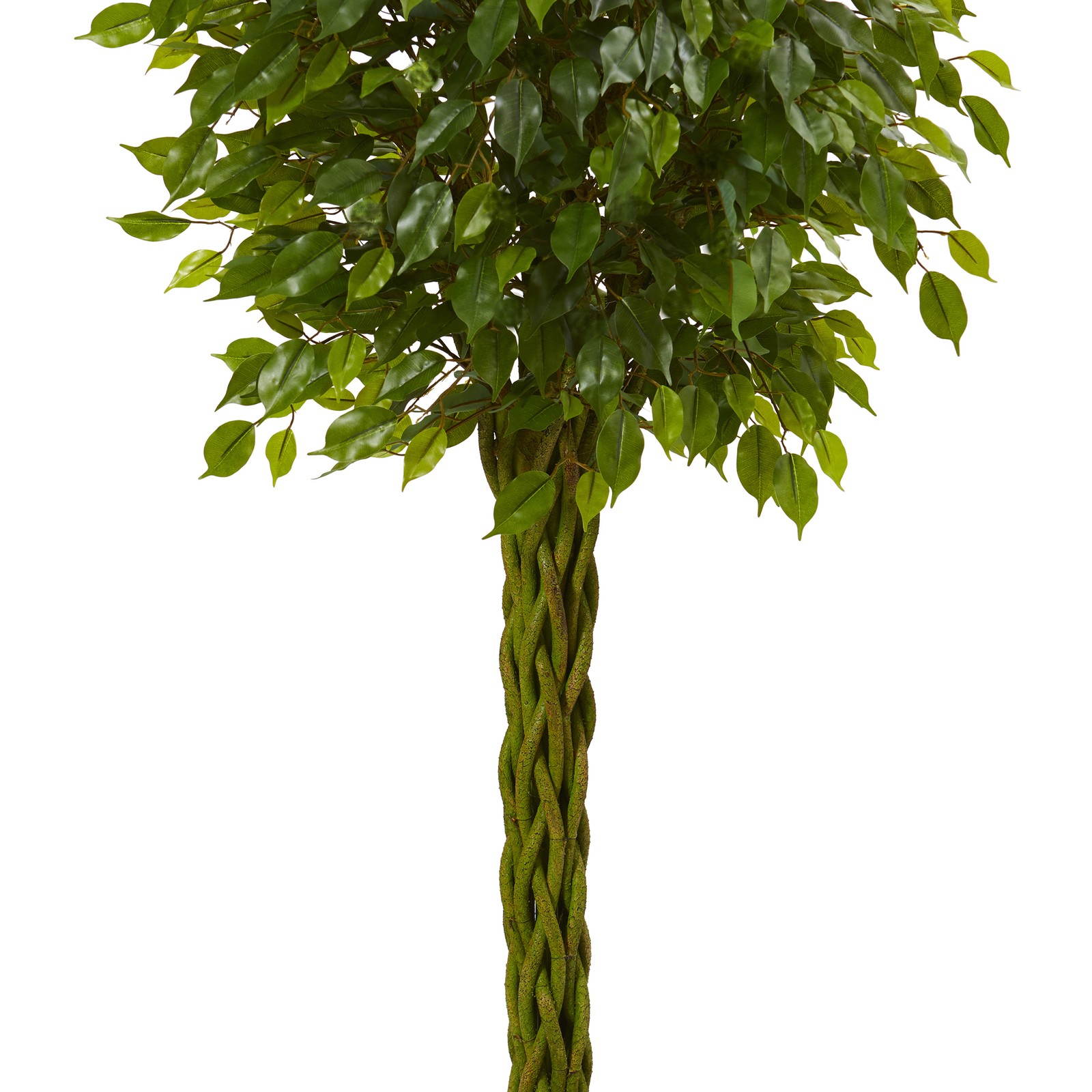 Nearly Natural 5ft Ficus Tree w/ Woven Trunk UV Resistant (Indoor/Outdoor)