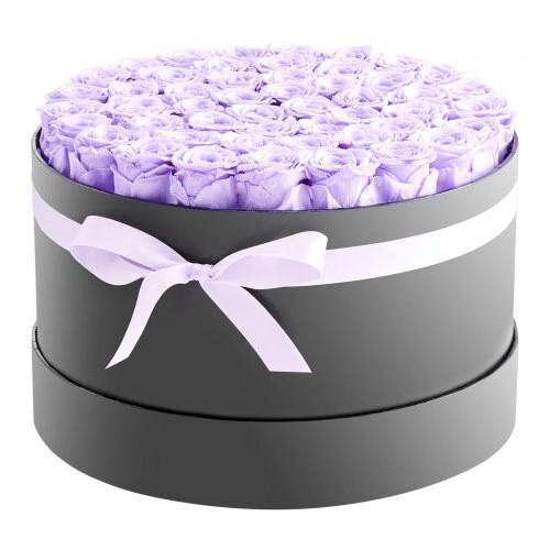 Forever Flowers, 50 Preserved Roses in a Box, Eternal Flowers Immortal Bouquet B
