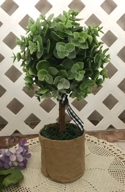 *BOXWOOD IN A BAG* SMALL 10″ TOPIARY ARTIFICIAL PLANT TREE SO CUTE!!!!
