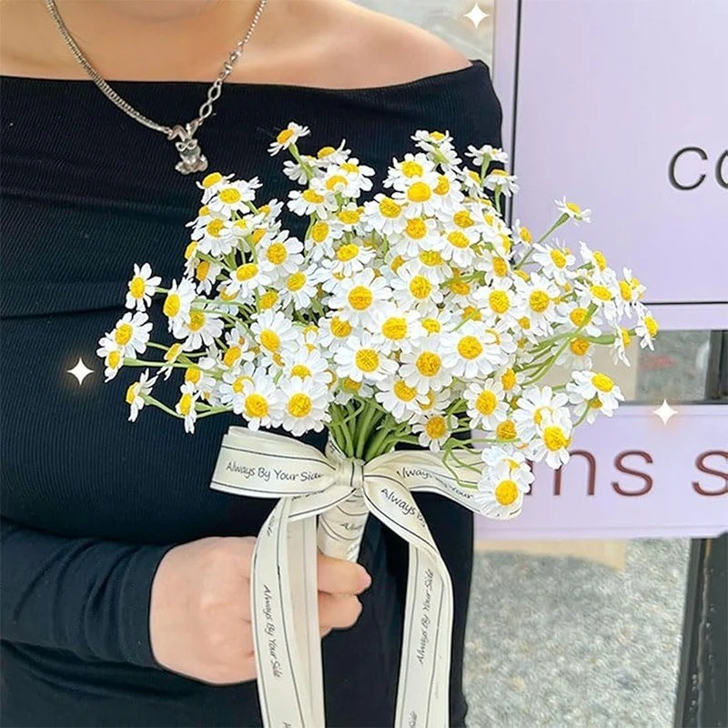 10PCS Artificial White Daisy Flowers Silk Bouquet Wedding Party Home Table Decor