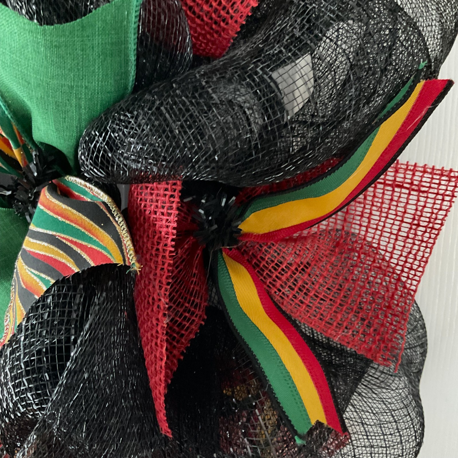 Happy Juneteenth Handmade Deco Mesh Wreath
