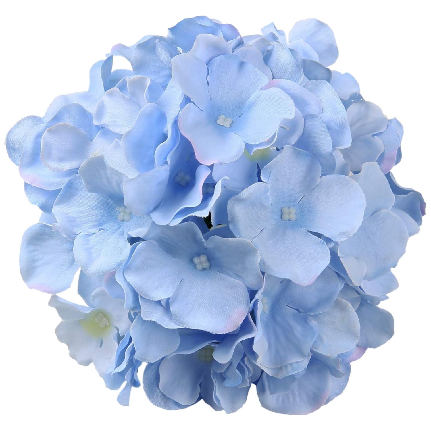 Blue Hydrangea Heads Artificial Flowers x10