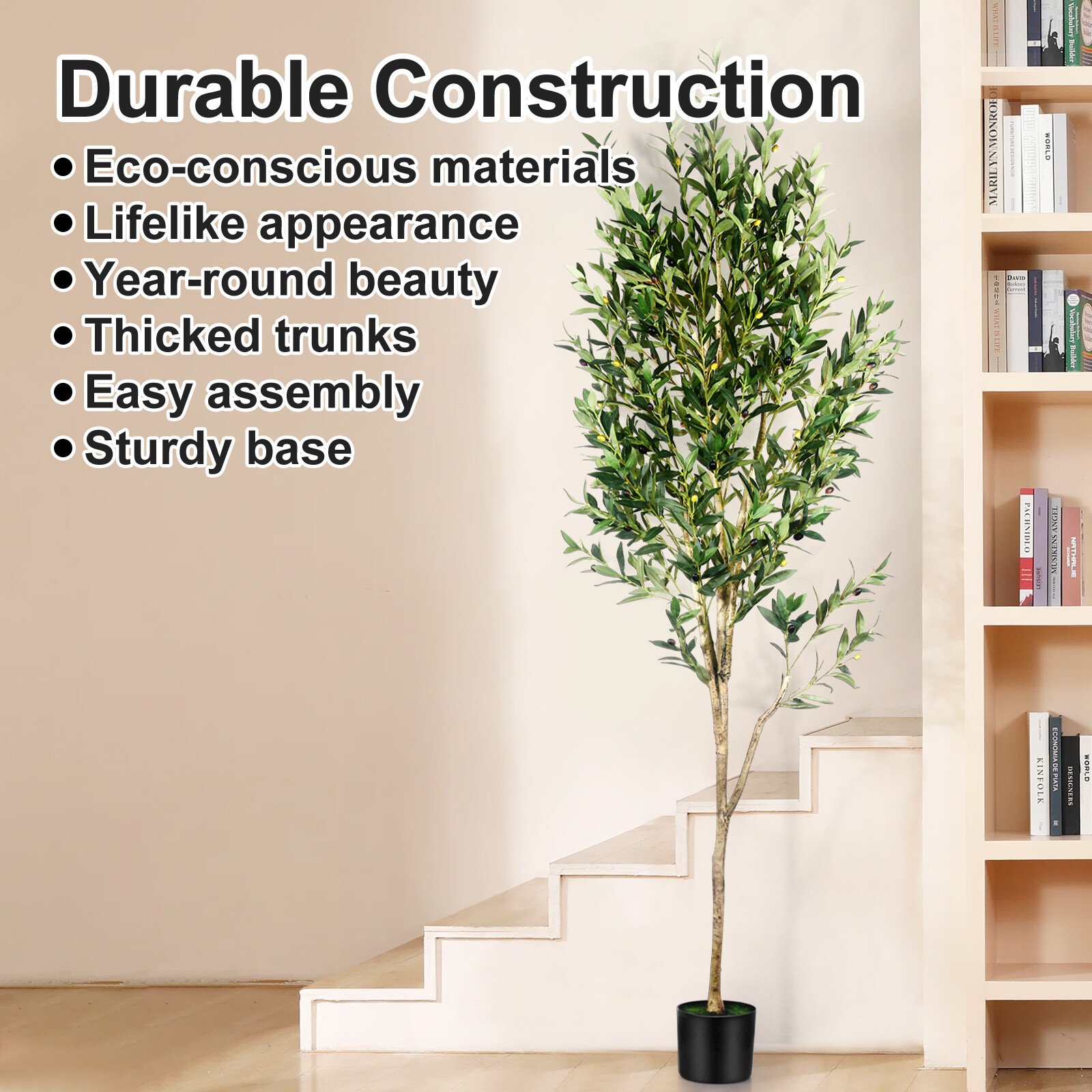 Artificial Olive Tree Faux Realistic Olive Trees with Branches and Fruits Decor