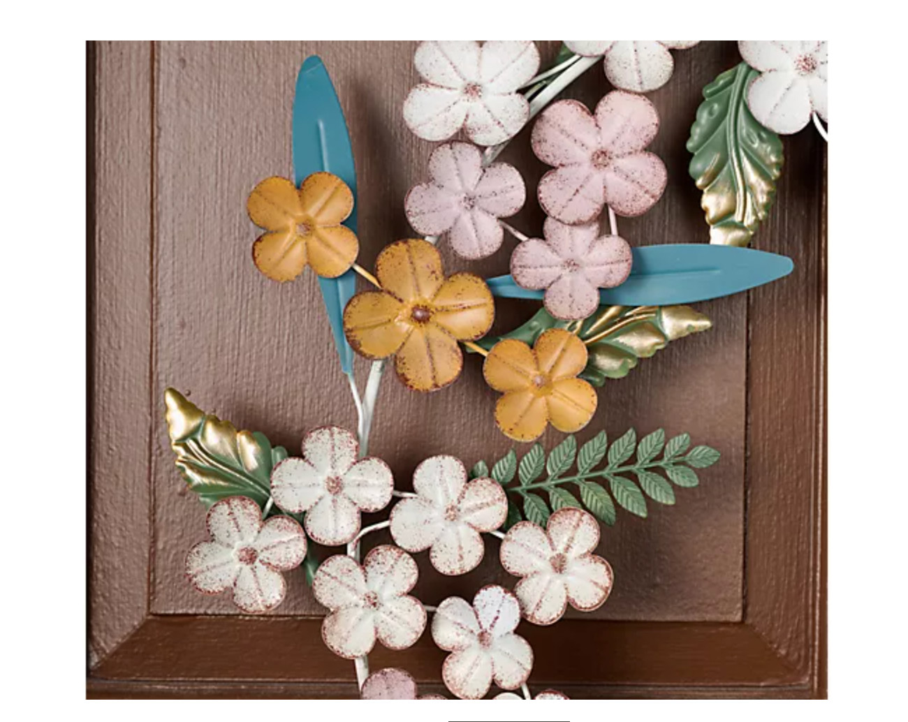 Home Reflections 23″ Oval Metal Hydrangea Wreath