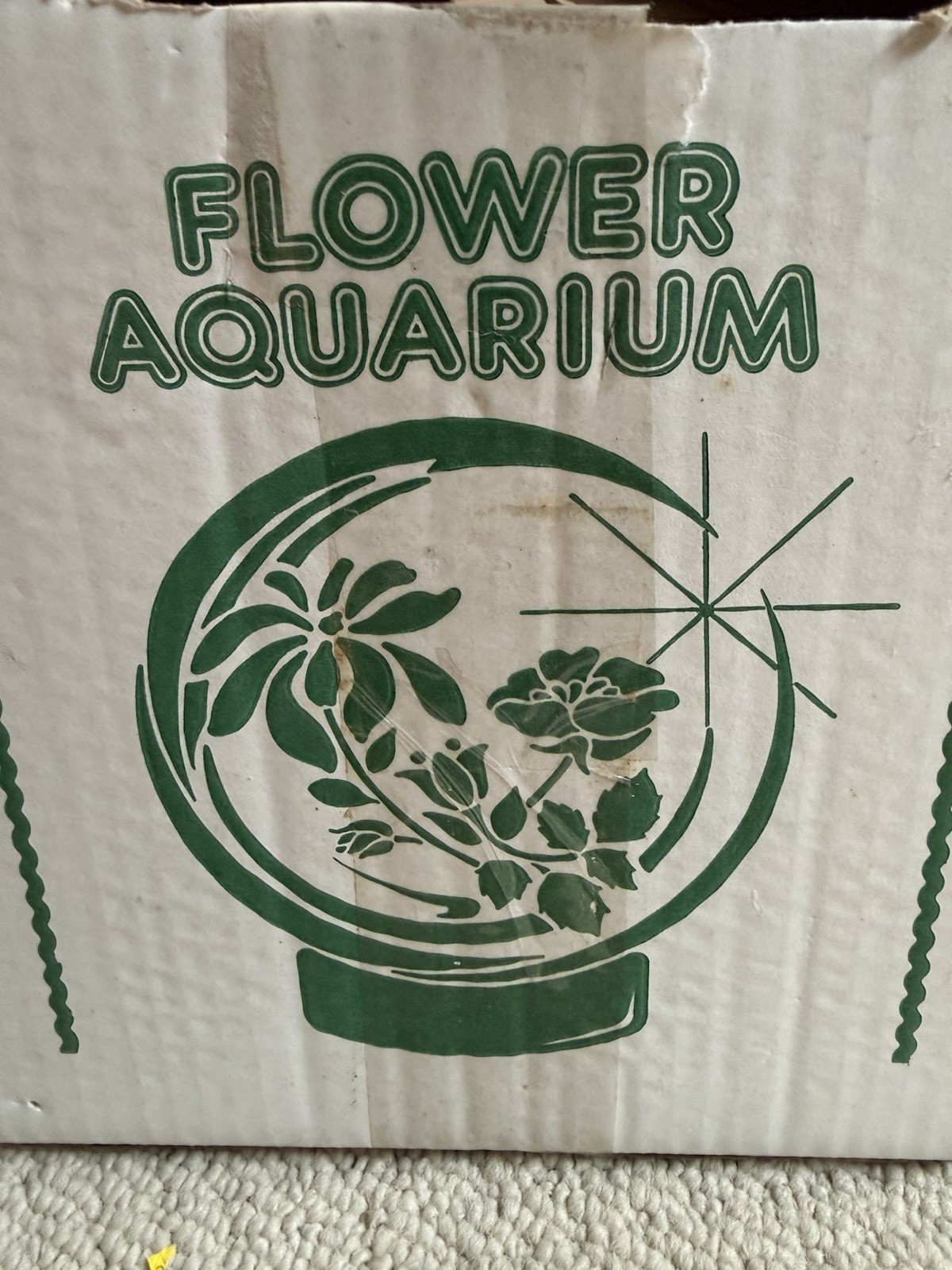 Vintage Flower Glass Globe Aquarium Made In Germany Instructions Included