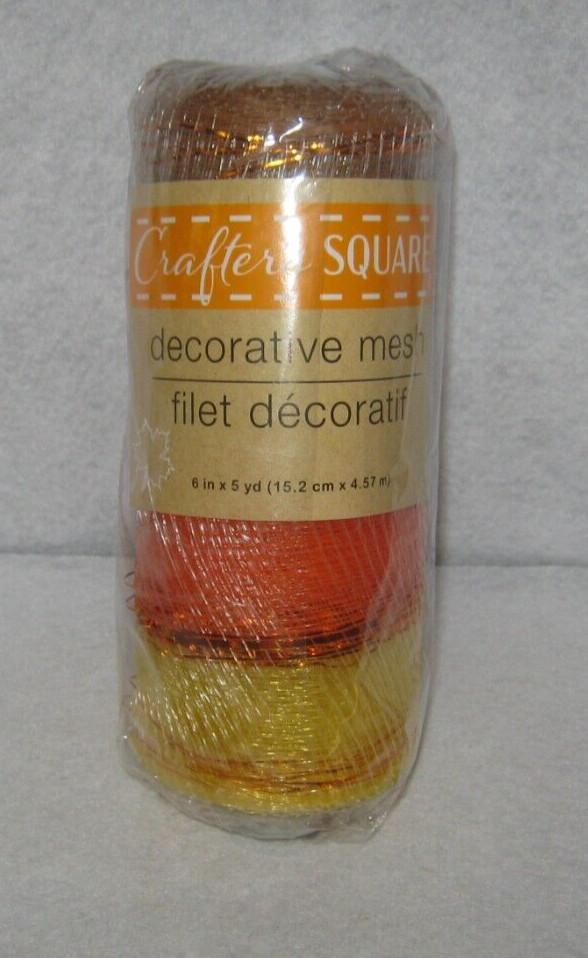 Crafter’s Square – Decorative Mesh – Fall Colors – Tan, Orange, Red & Yellow