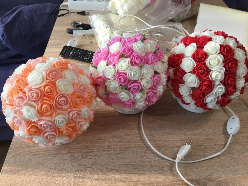 Artificial Flowers 100PCS 3CM Mini Fake Roses for DIY Wedding Bouquets Center…