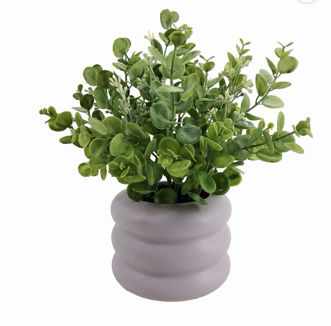 Eucalyptus Artificial Plant Arrangement & Centerpiece, Gray Pot 10in H x 9in