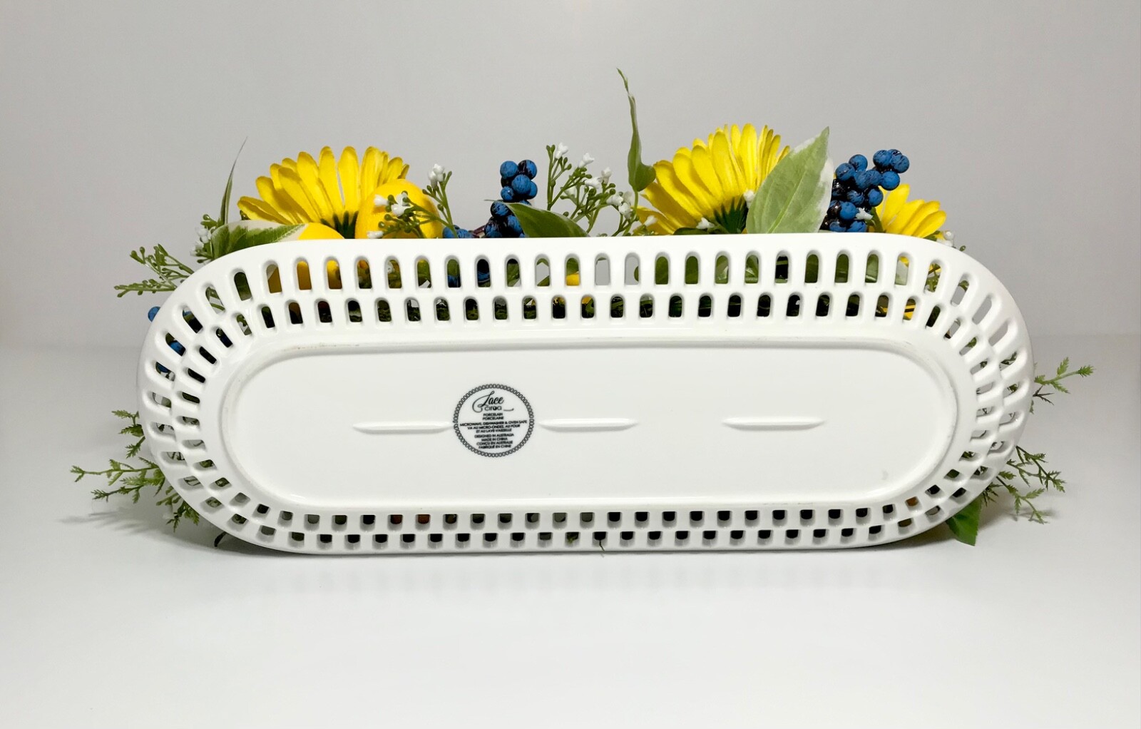 SPRING LEMONS YELLOW FLOWERS BICYCLE SIGN CENTERPIECE ARRANGEMENT DECORATION NEW