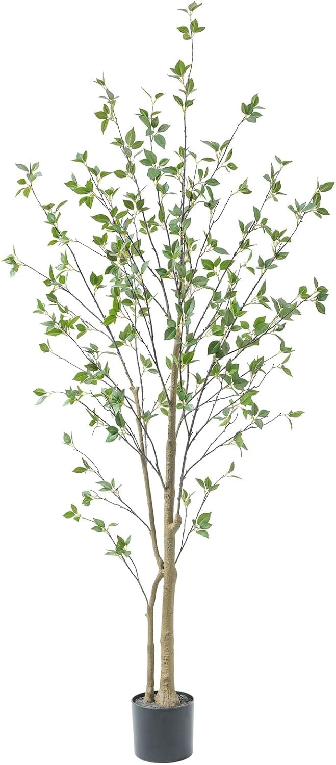 6ft Artificial Minimalist Citrus Tree W/ Lifelike Leaves 72in Faux Citrus Tree