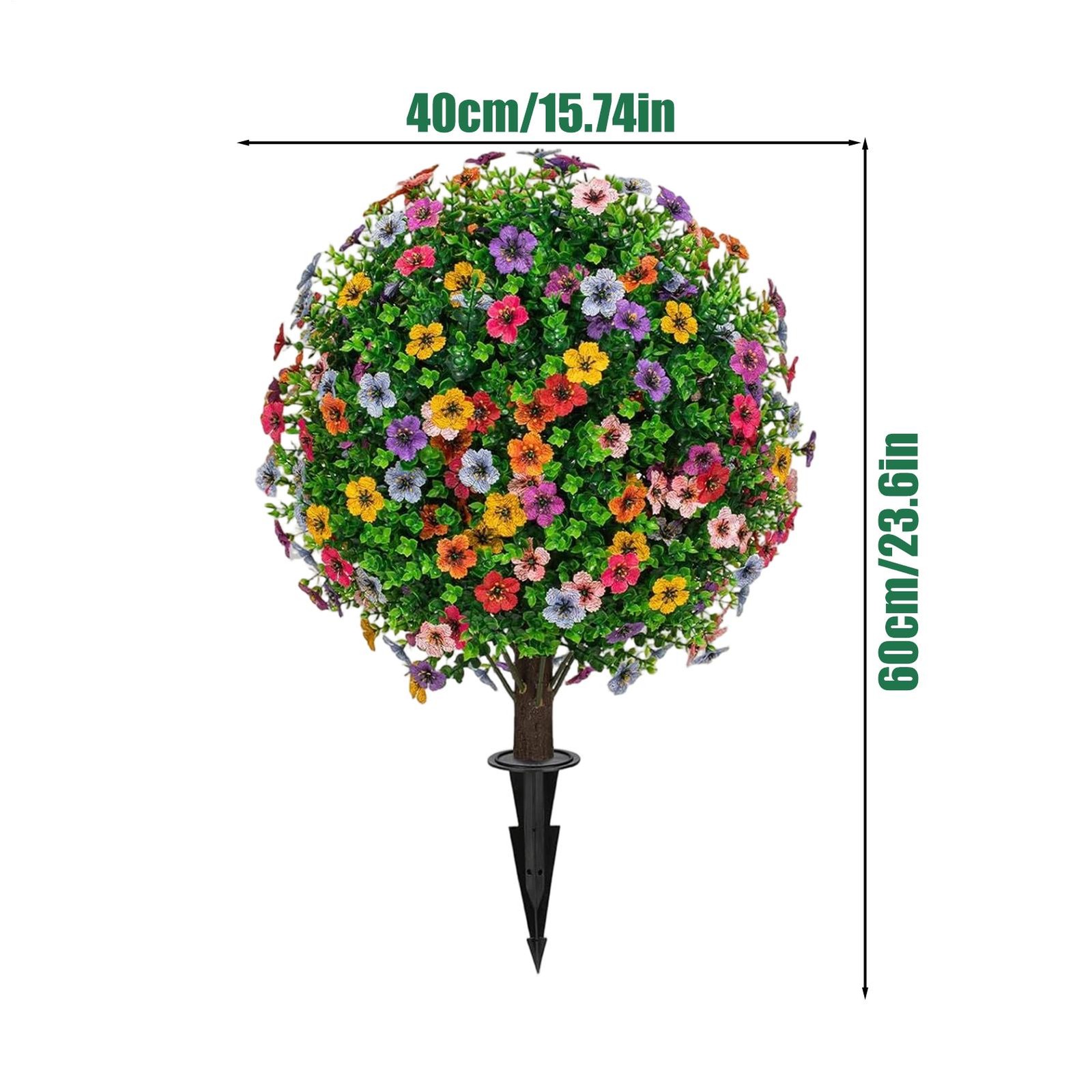 Fake Shrubs 23 Inch UV Resistant Boxwood Artificial Outdoor Trees Faux