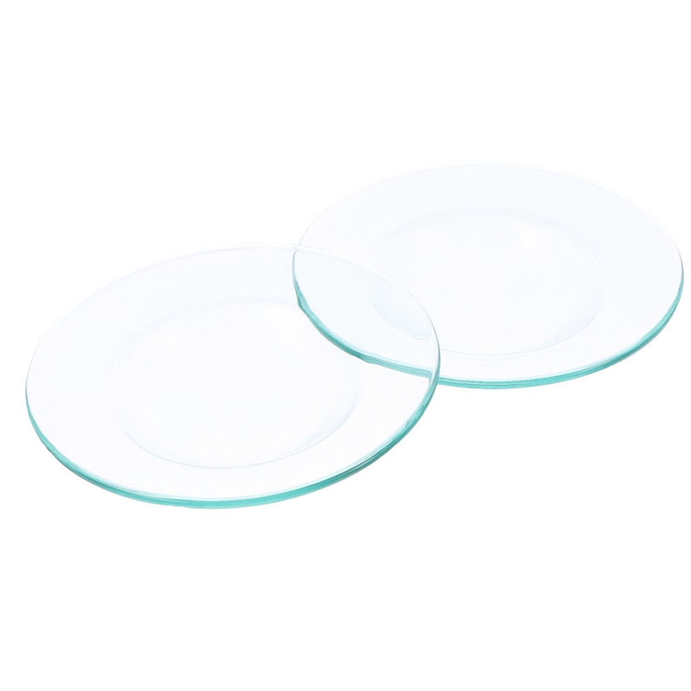 2Pcs Transparent Glass Wax Melt Warmer Dish Plates Reusable and Heat Resistant