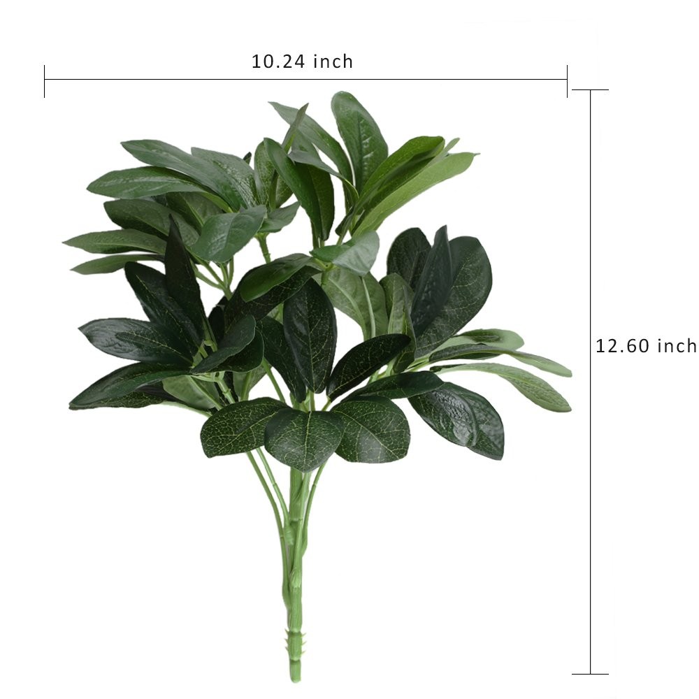 Artificial Shrubs Plants Fake Silk Schefflera Bushes Real Touch Faux Greenery…