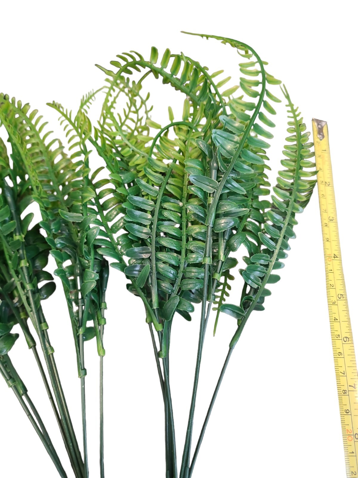 Faux Boston Fern lot. 11 packs, 2 ferns per pack. 13″ tall.