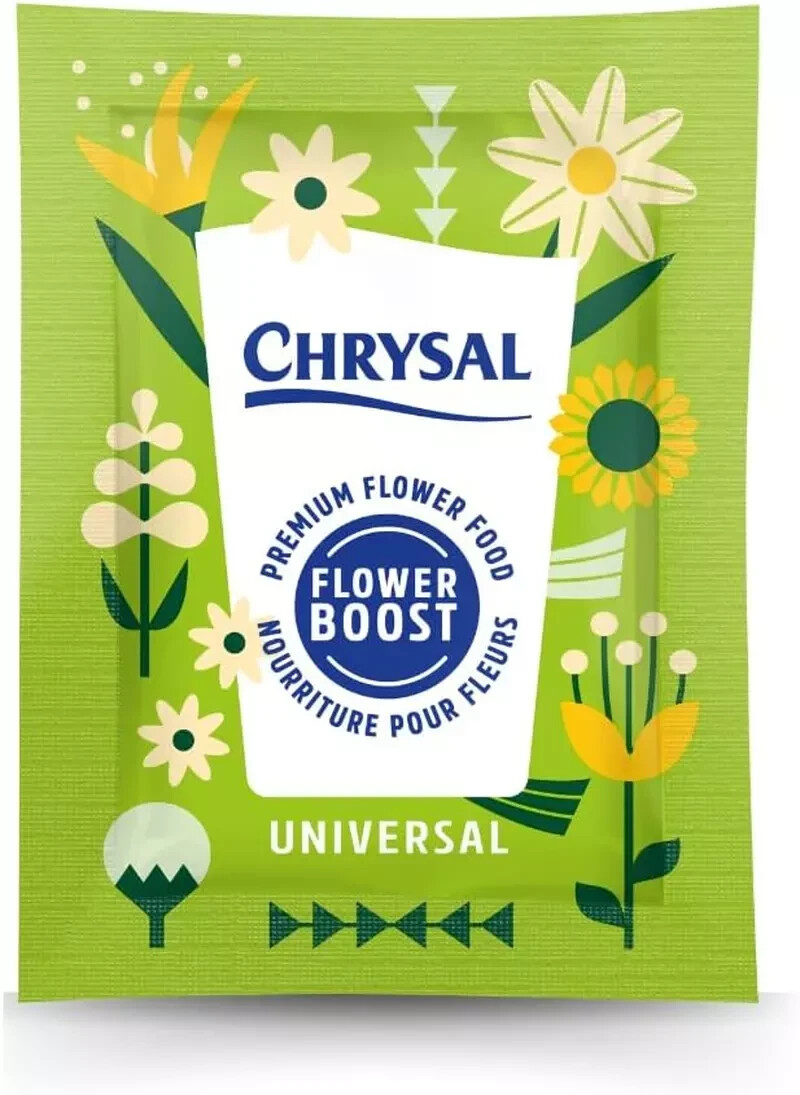 200 Chrysal Flower Boost – Clear Flower Food 5gr Packets for Flower Arrangements