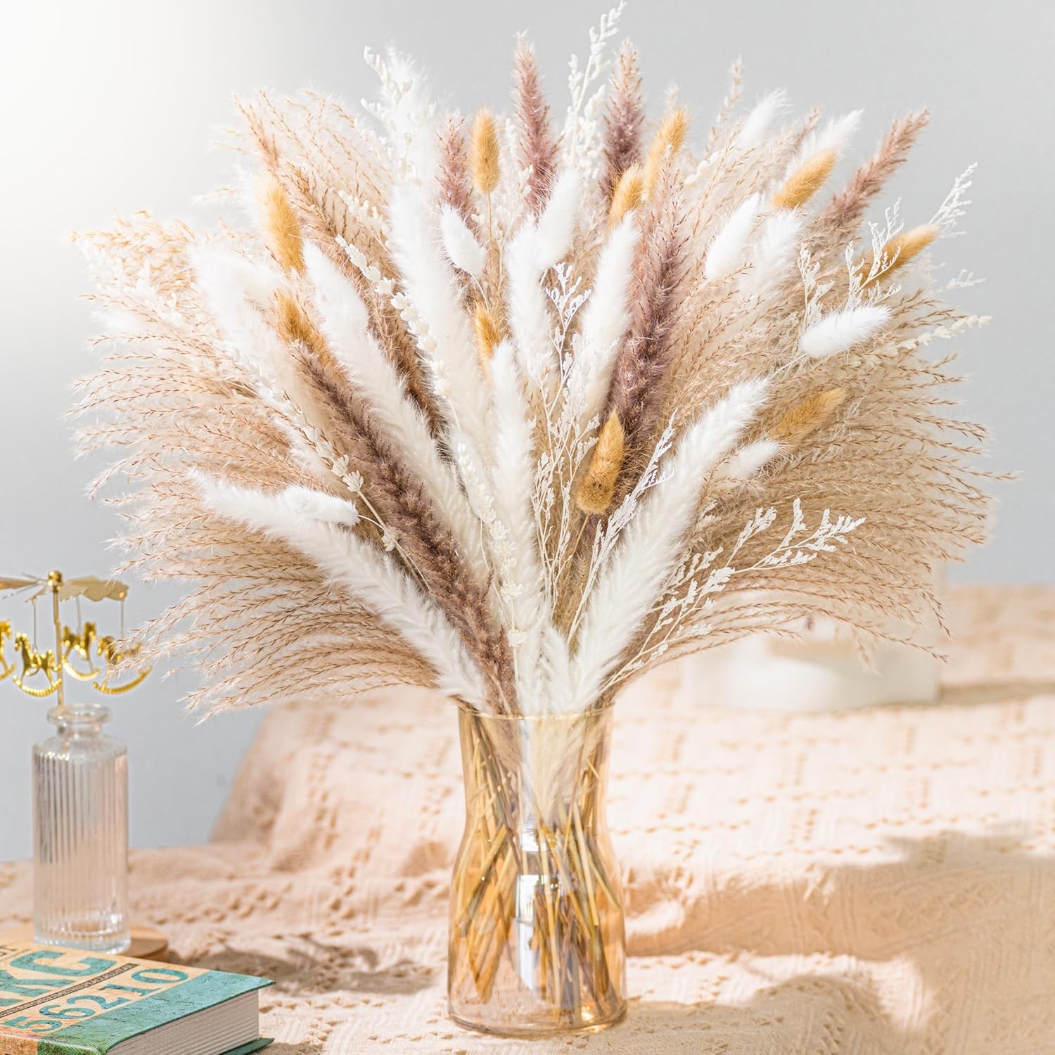 Sustainable Pampas Grass Variety – 93PCS Dried Bouquet for Home and Events