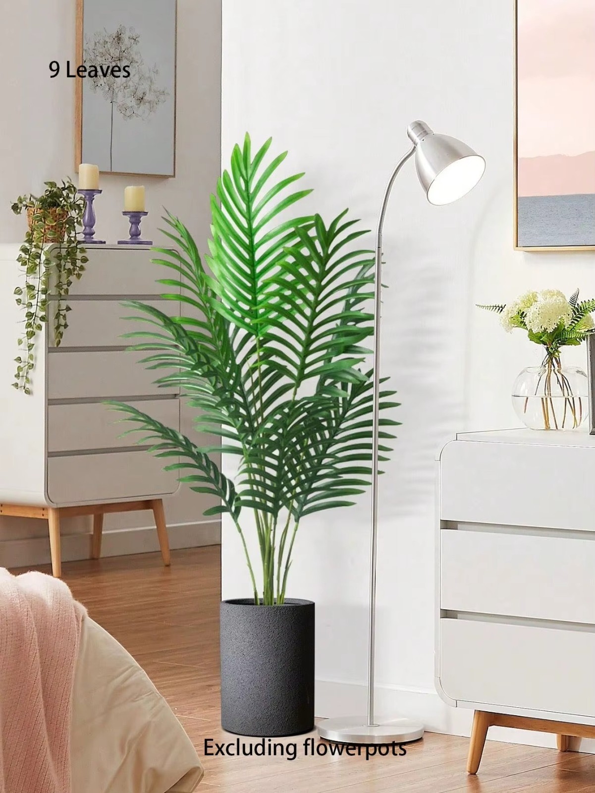 Large Artificial Palm Tree 70-120cm Faux Tropical Plant Indoor Home Office Decor