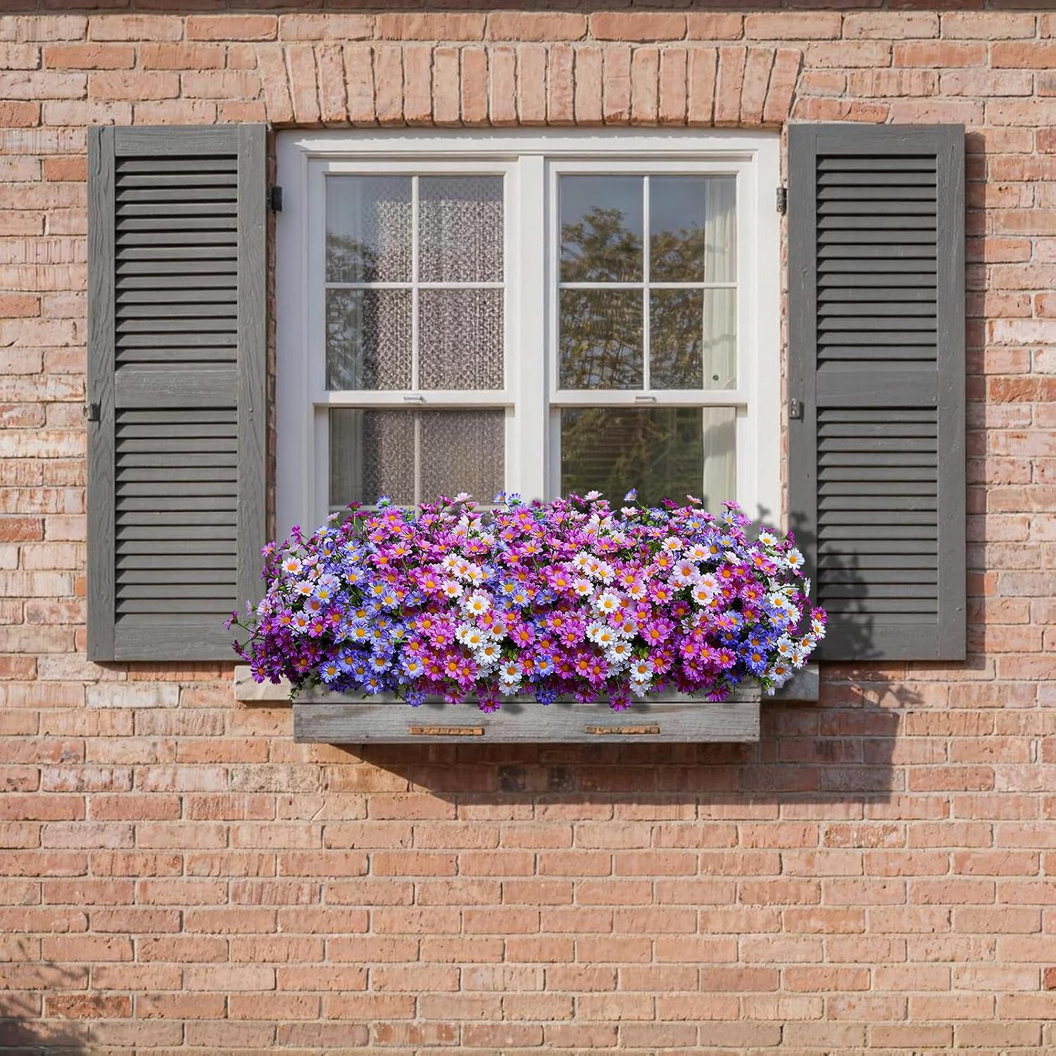 Vibrant Outdoor Faux Daisy Bundle – 20 Colorful Realistic Plants for Decor