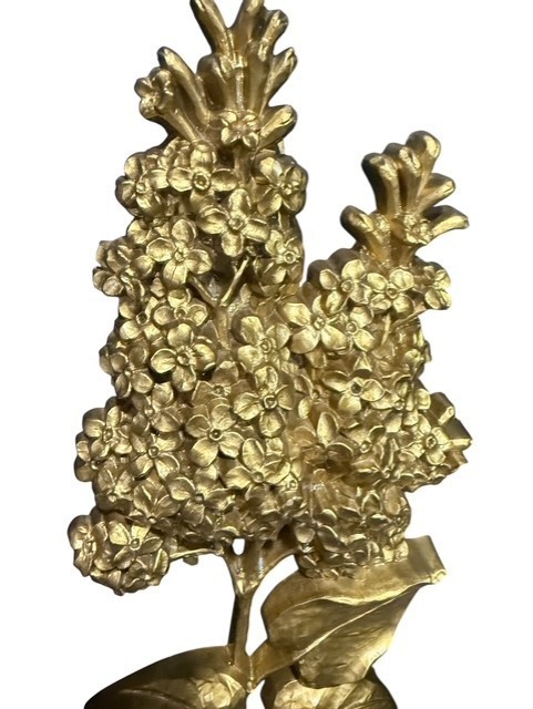 Vintage Syroco Gold Floral Wall Plaques Pair MCM Hollywood Regency 1971 USA