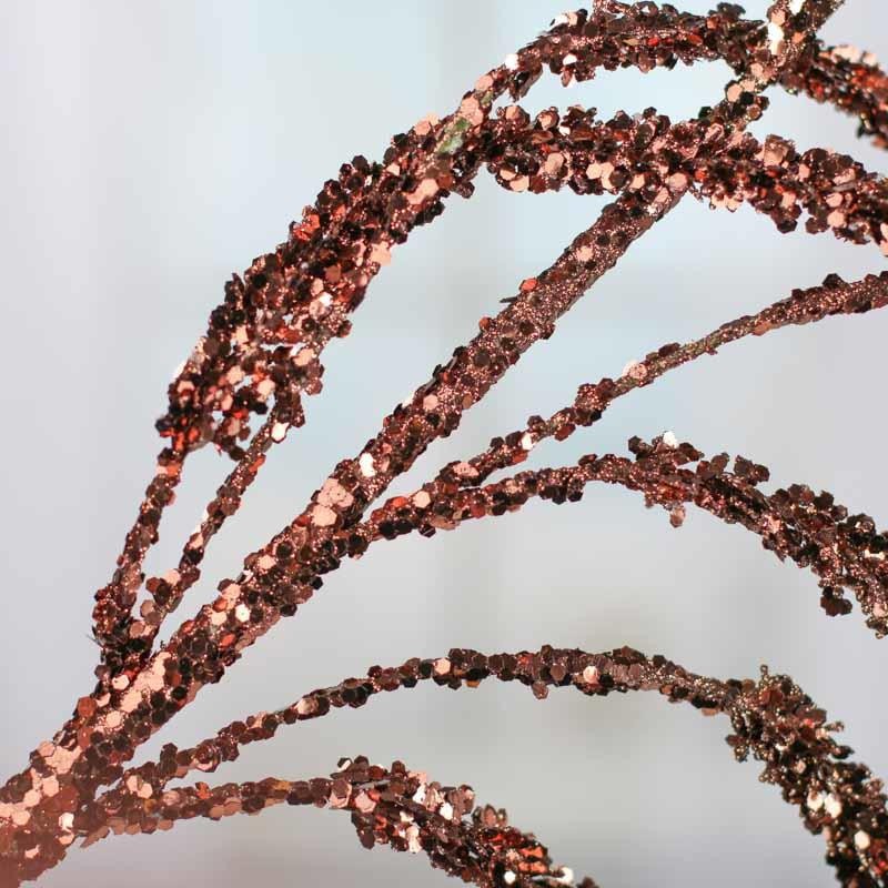 Factory Direct Craft Glittered and Cascading Brown Artificial Amaranthus Sp