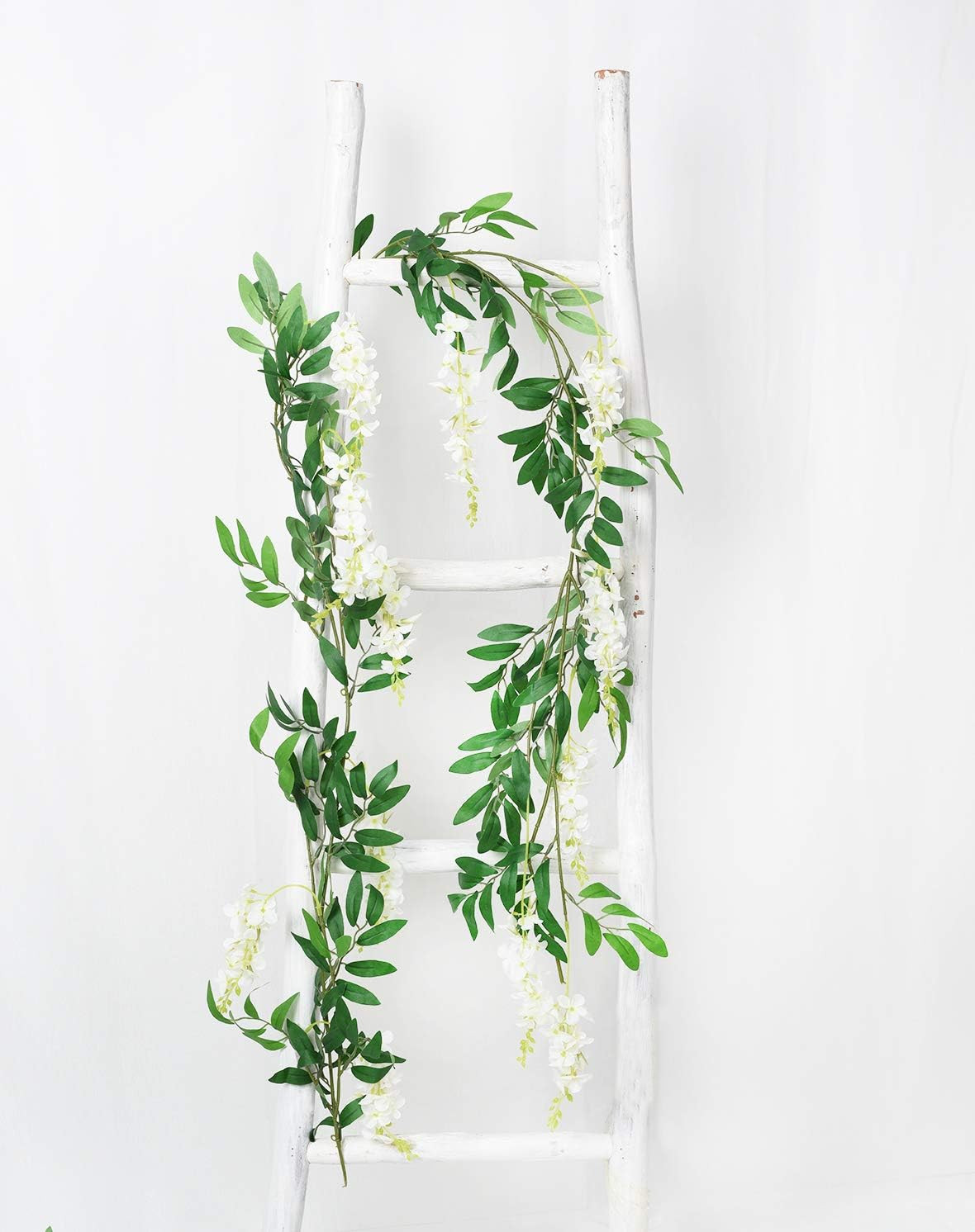 2Pcs 6Ft/Piece Artificial Flowers Wisteria Garland Artificial Wisteria Vine Hang