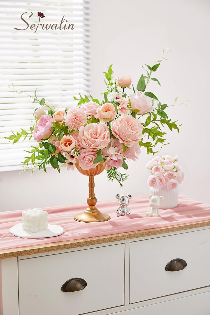 Artificial Flowers Pink Flowers Fake Silk Flowers Wedding Cake Flowers for We…