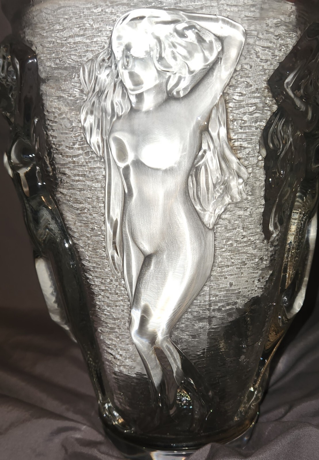 3D Dancing Nude Women Flower Vase HEAVY THICK GLASS