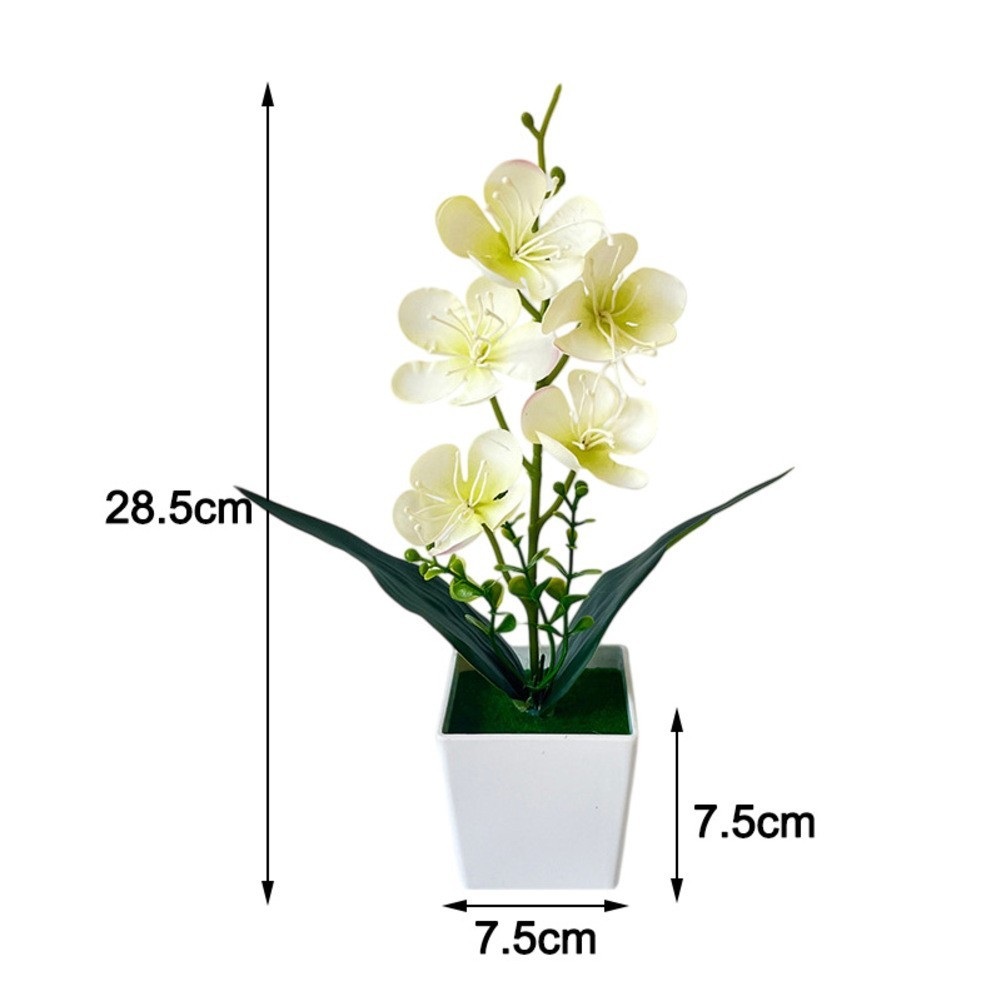 Synthetic Phalaenopsis Orchid in Ceramic Style Pot for Interior Design