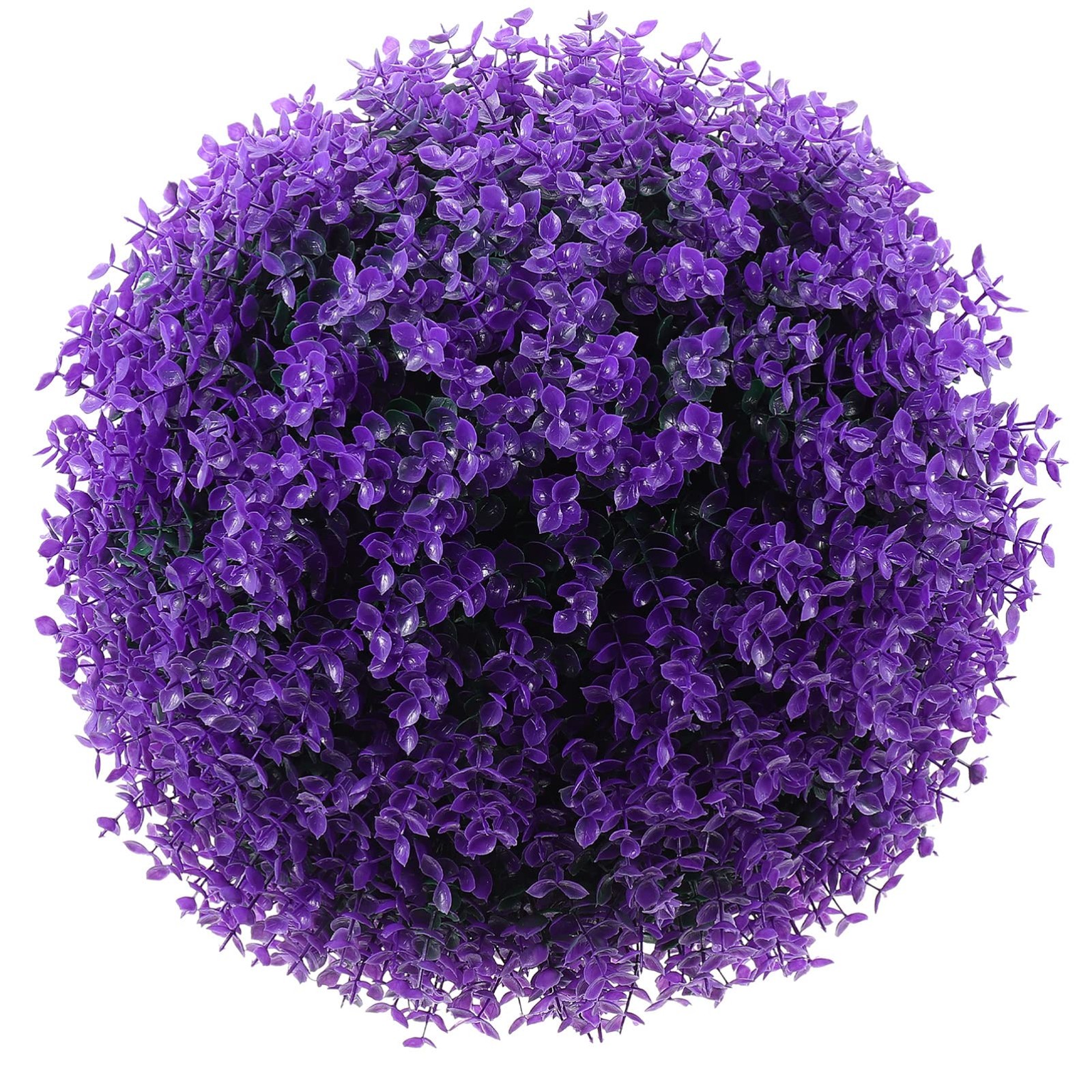 Artificial Topiary , 13.77” Faux Purple Eucalyptus Plant Sphere, Uv Resistan…