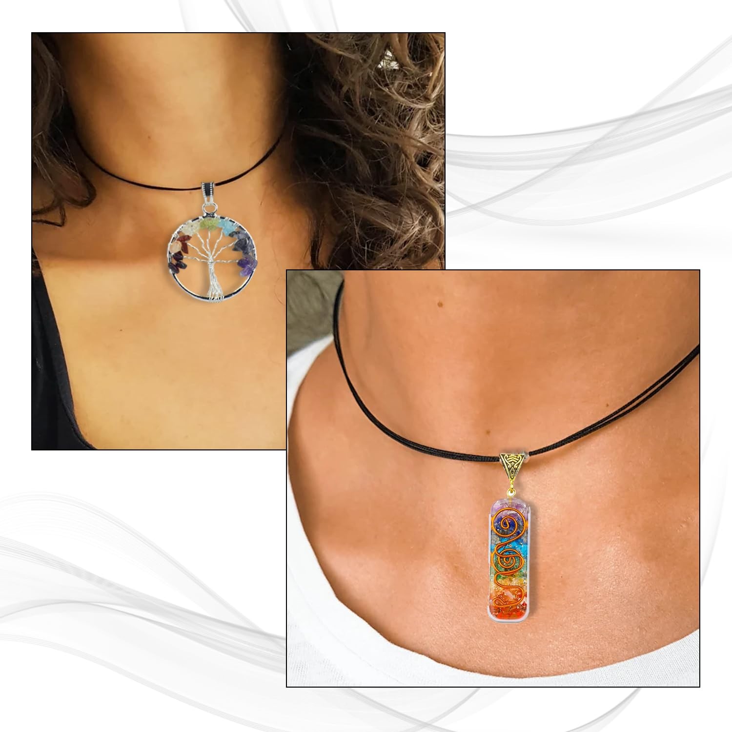 7 Chakra Healing Crystal Gift Set – Premium 300-Bead Gemstone Money Tree, Pro…