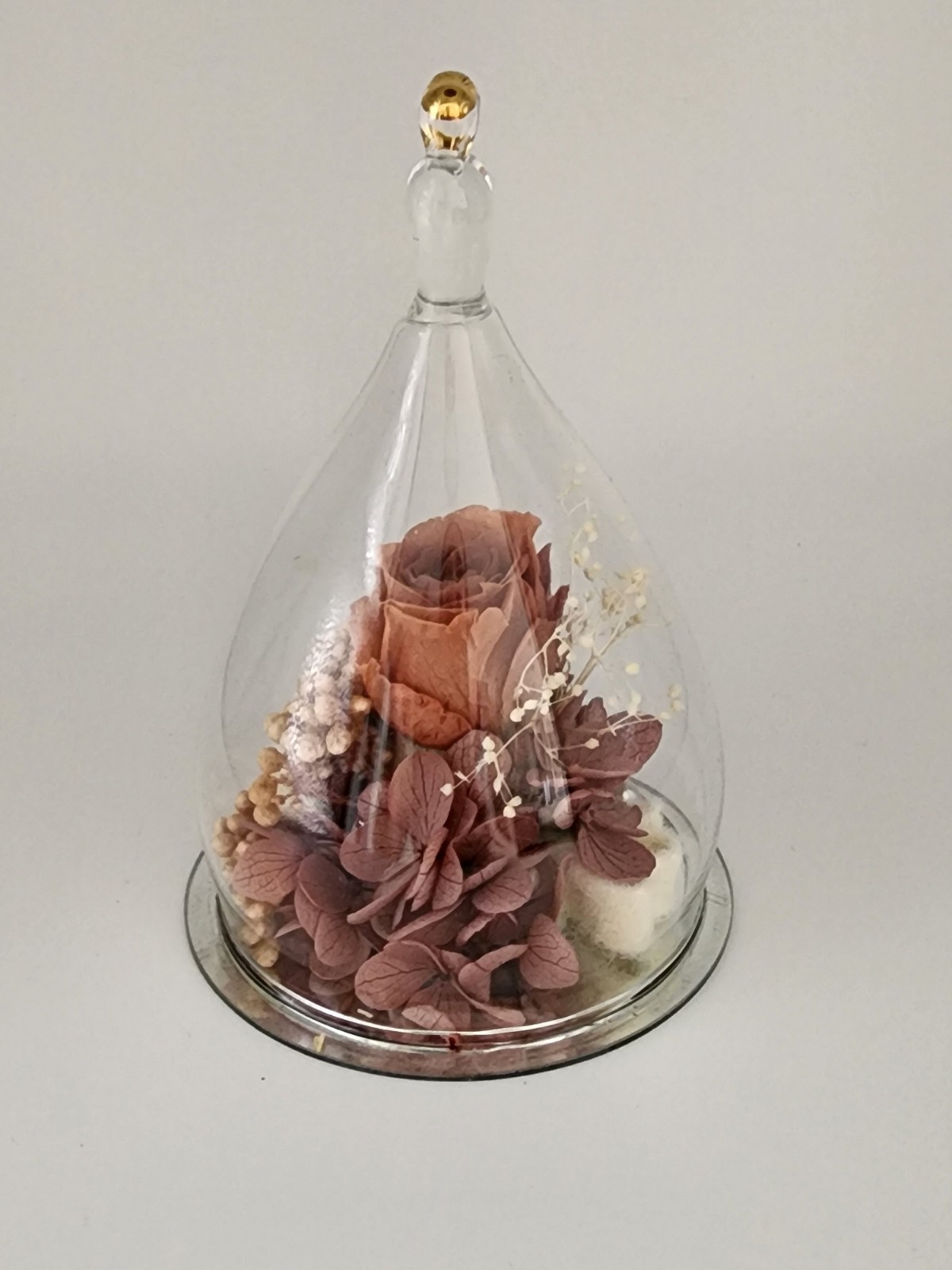 Hoomna Gemini Girl Eternal Rose in Glass Dome *GREAT GIFT*