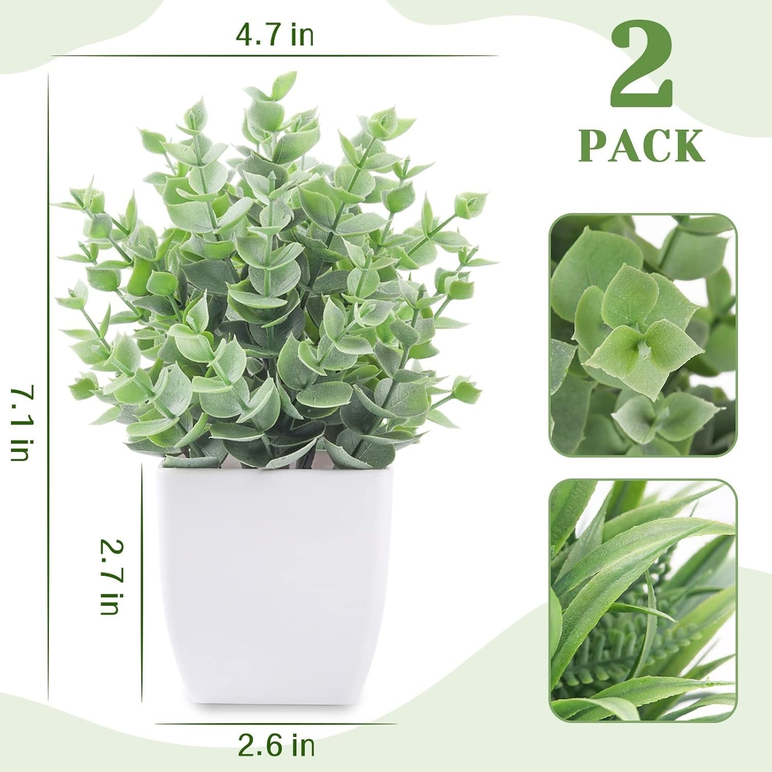 Versatile Mini Artificial Potted Plants – Perfect for Home and Office Decor