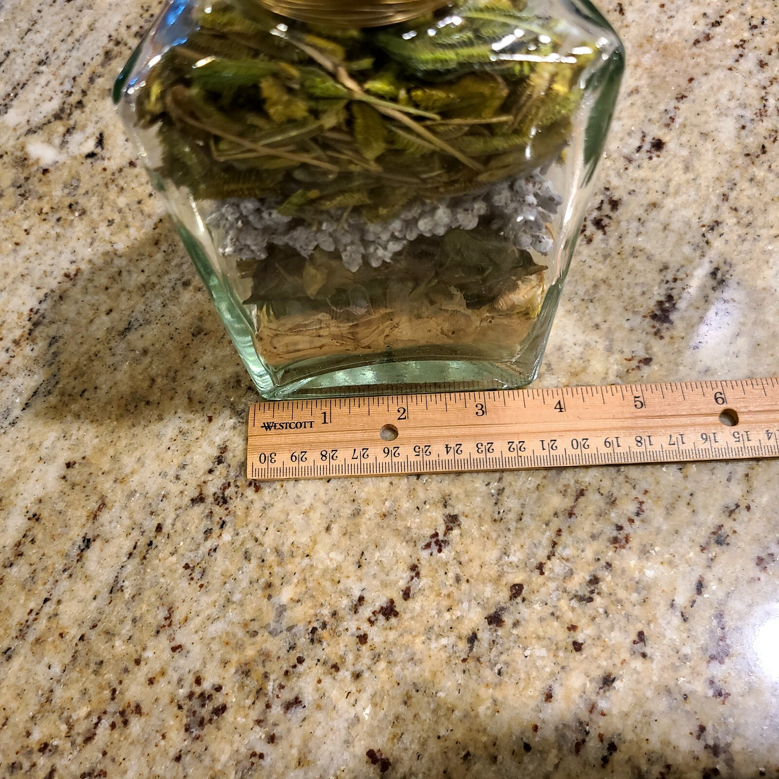 Dry Flowers Potpourri in Glass Bottle 6.5″ X 3.75″ Cork top