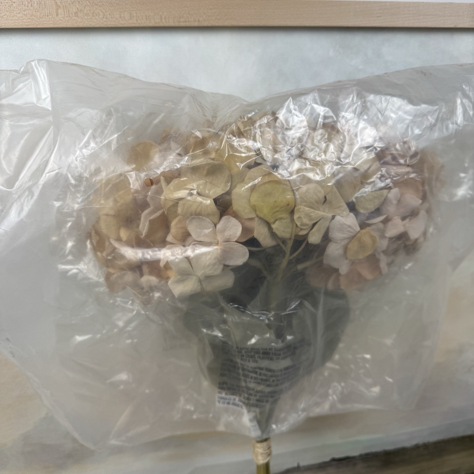 Pottery Barn Faux Hydrangea Bundle (1) Color Camel Green Multi NWOB
