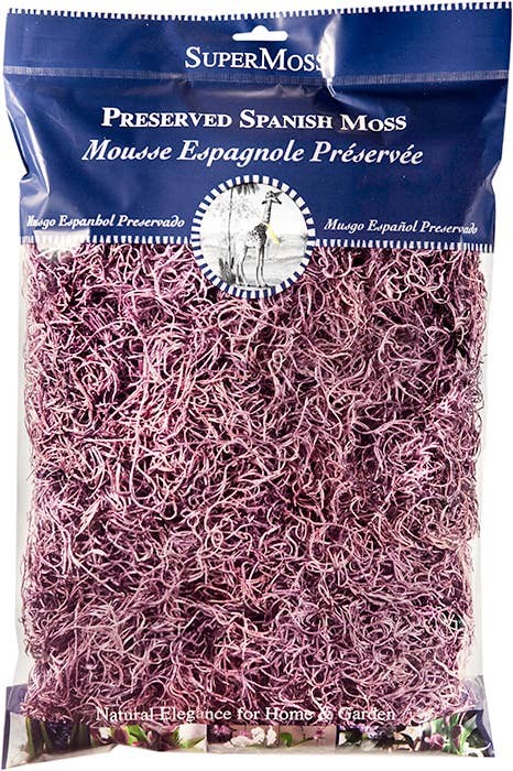 SuperMoss Preserved Spanish Moss 2oz | Hunter Green, Dusty Rose, Black