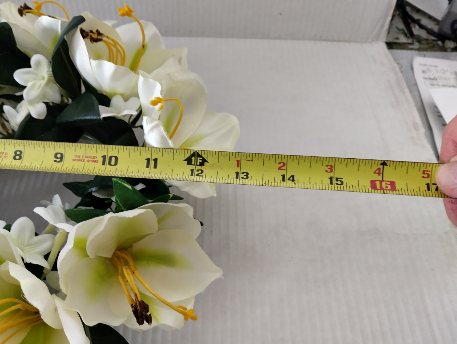 Amaryllis candle ring for a 6″ pillar candle or cremation urn.