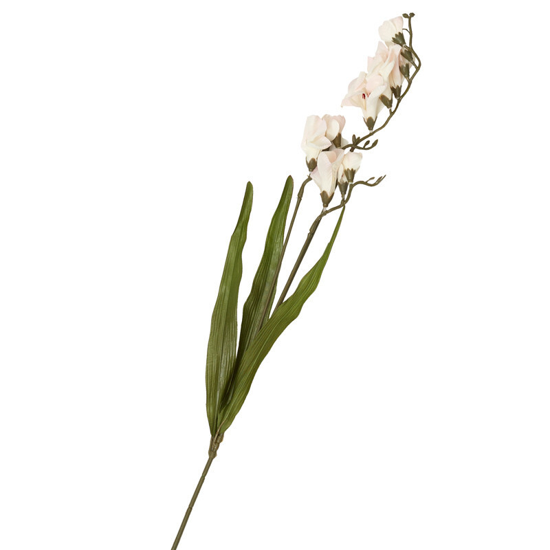 Set of 12 Bright White Artificial Freesia 26″ Floral Sprays