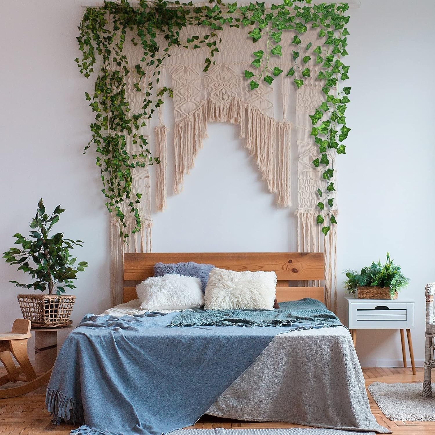 Artificial Ivy Garland Set 12x 84Ft Non-Fading Fake Plants for Wall