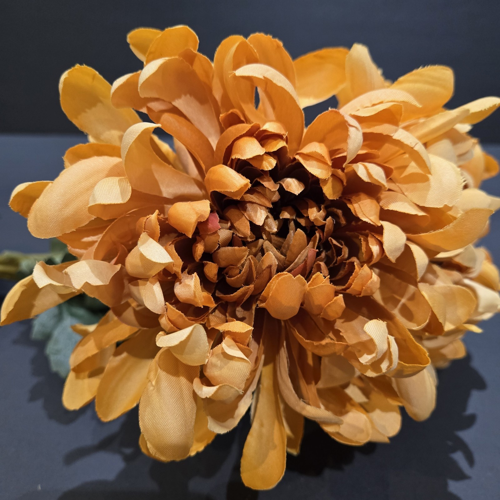 5 Stems Pottery Barn Faux Rust Mums Retired Flowers Bloom Bouquet Bundle 25″