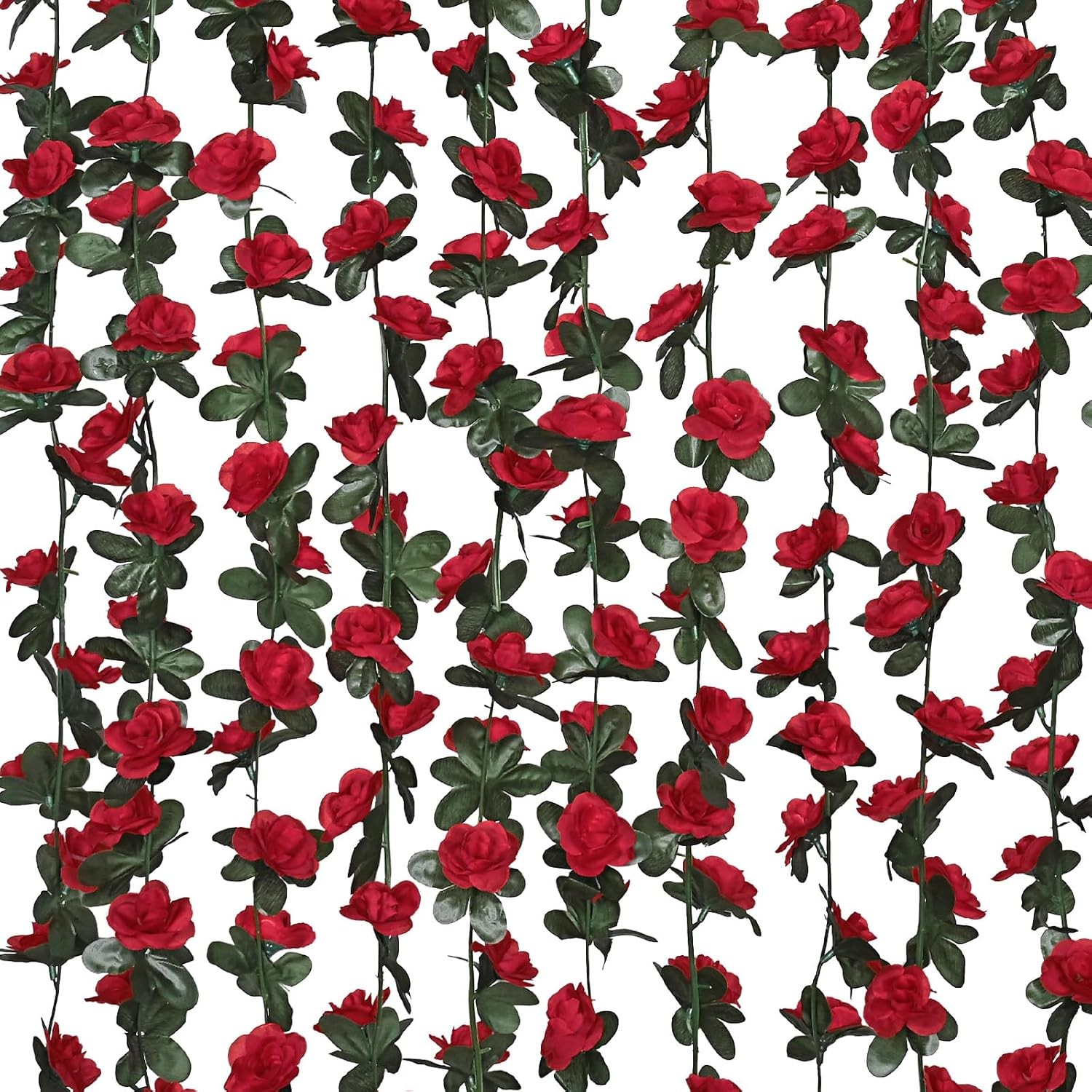 9Strands 8.2ft Artificial Flower Garland Fake Rose Vines for Wedding Party Decor
