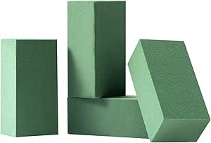 Wet Floral Foam Blocks Green Flower Arrangement Bricks 4 Pack