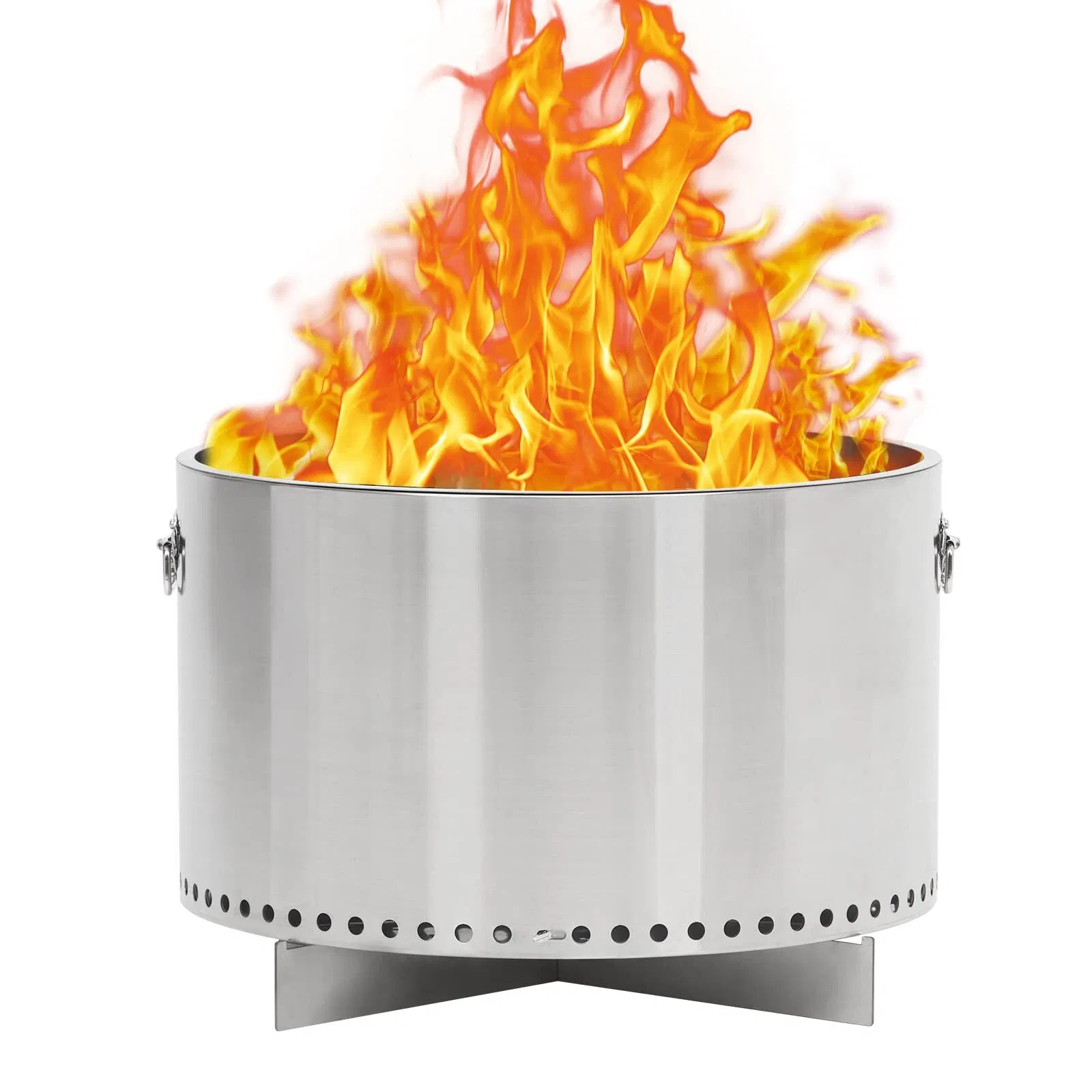 US GARVEE 20.5 Inch Smokeless Fire Pit With Air Switch And Handle Wood Burning P