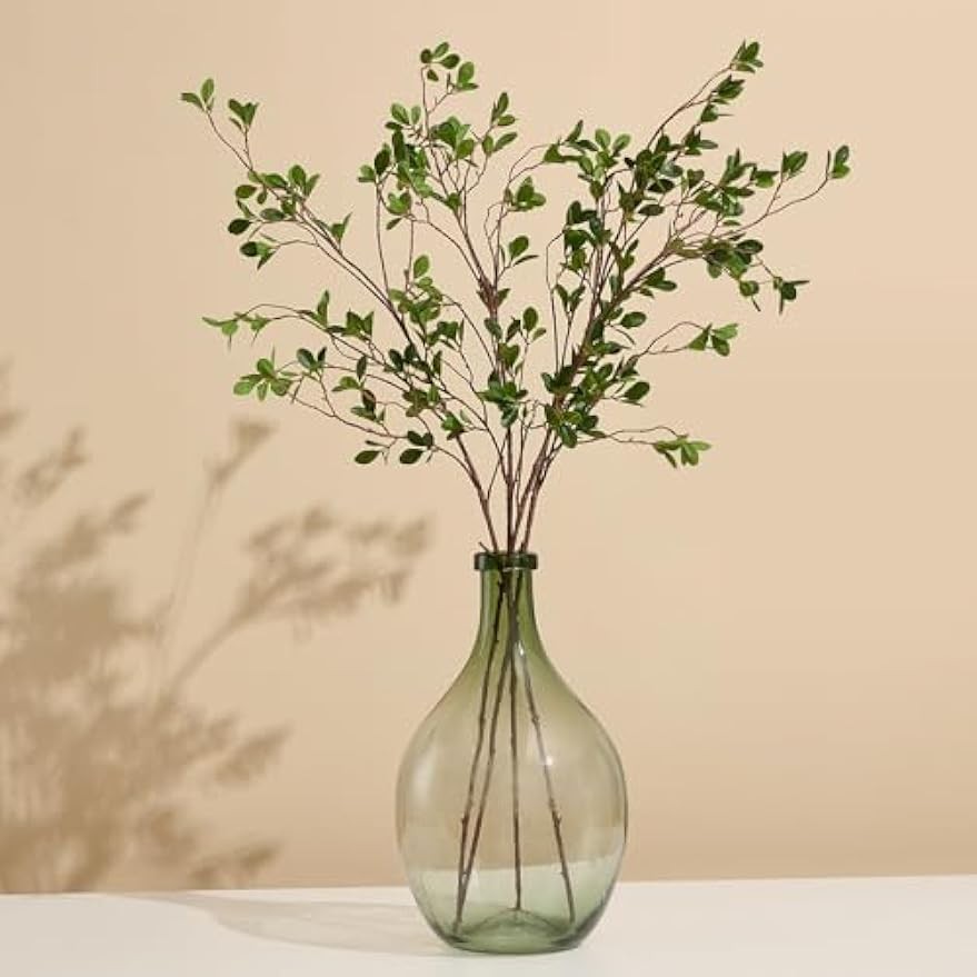 4Pcs Realistic Artificial Greenery Stems – 43″ Faux Branches for Vase