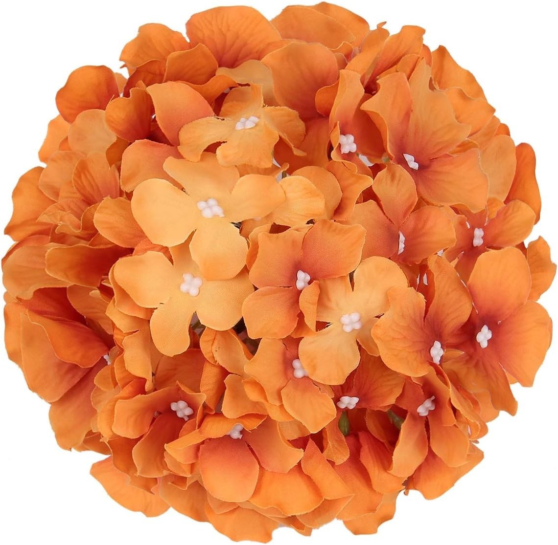Silk Hydrangea Heads Artificial Flowers Heads with Stems for Home Wedding Dec…