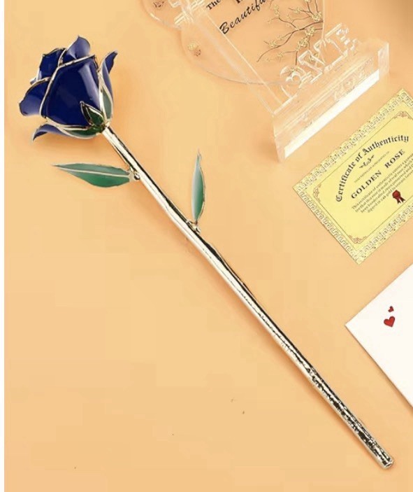 INFINITY GOLD PLATED rose covered in gold PRESERVED IN RESIN