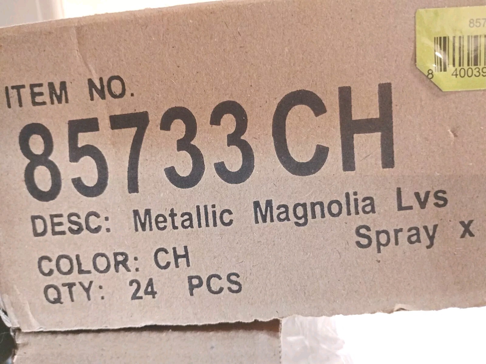 Artificial Silver Leaf Magnolia Christmas Wreath Decor Fall Crafting Lot 24 New