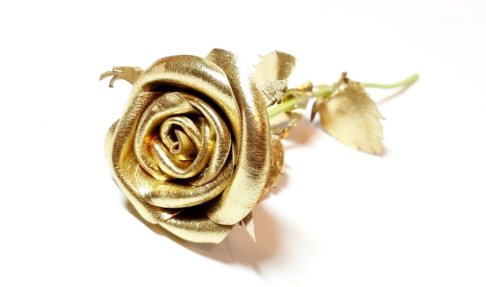 Black Leather flower Rose Gift 3rd 9th Wedding leather Anniversary gift