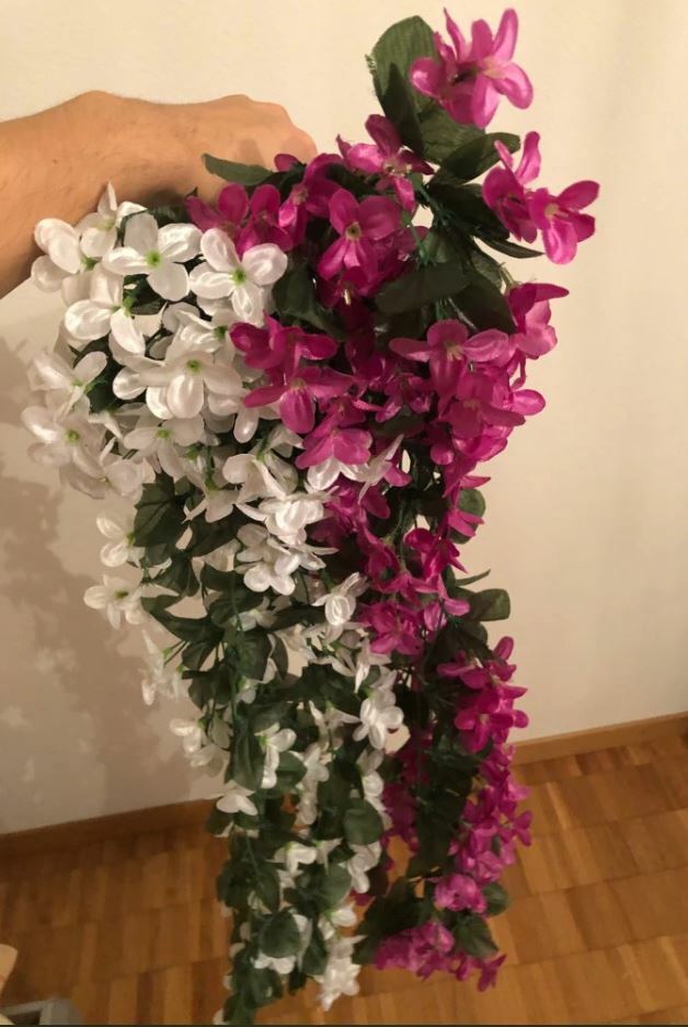 70cm Artificial Flower Lobelia Violet Hanging Wedding Garland Decor Silk