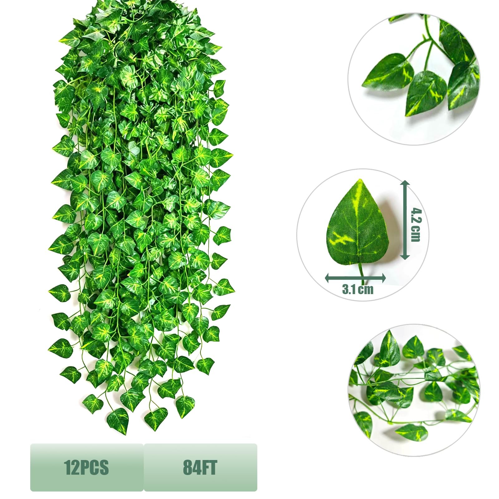Fake Vines for Room Decoration Artificial Ivy Garland Hanging Vines Faux Vine…